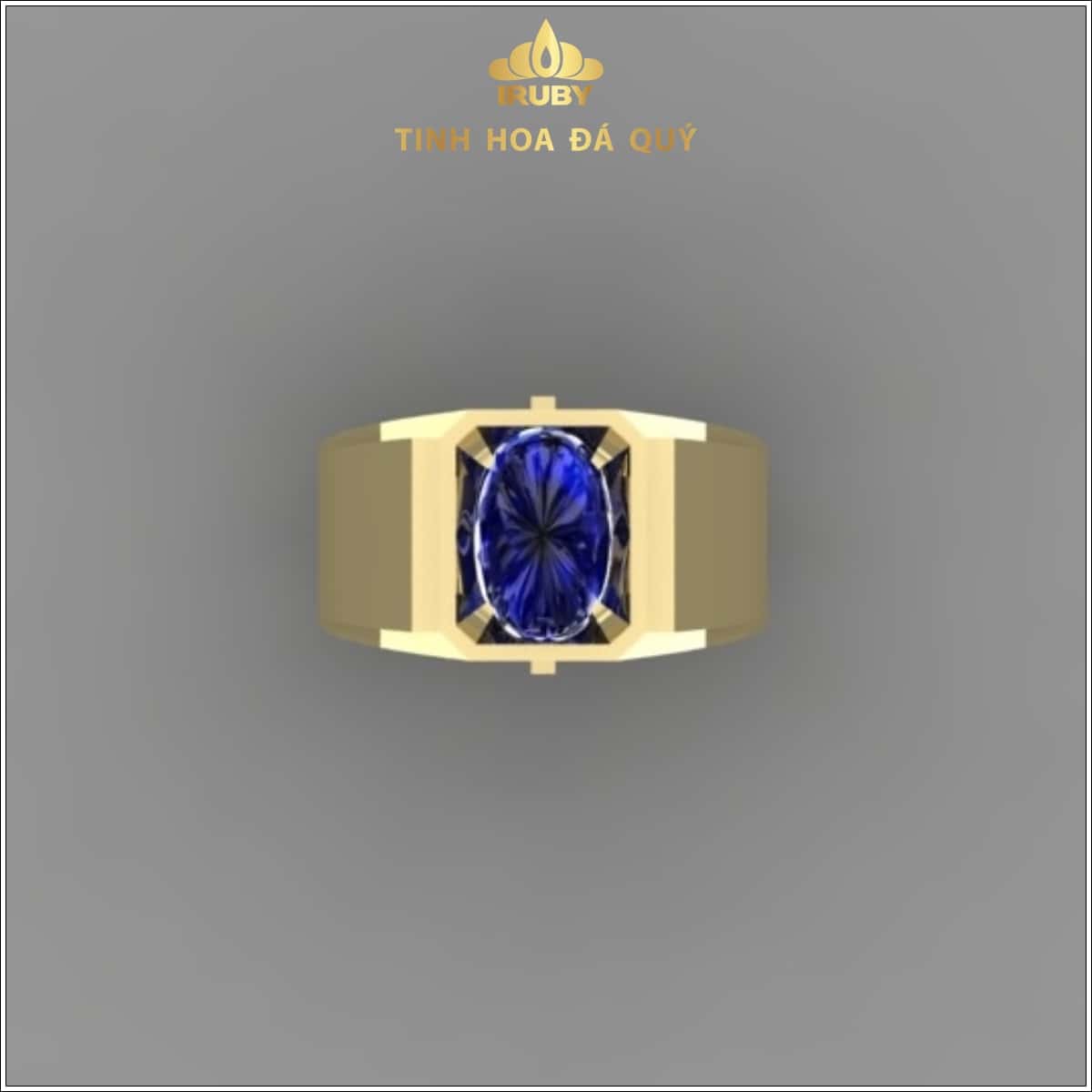 Mẫu nhẫn nam Sapphire xanh – IRSP 2311127