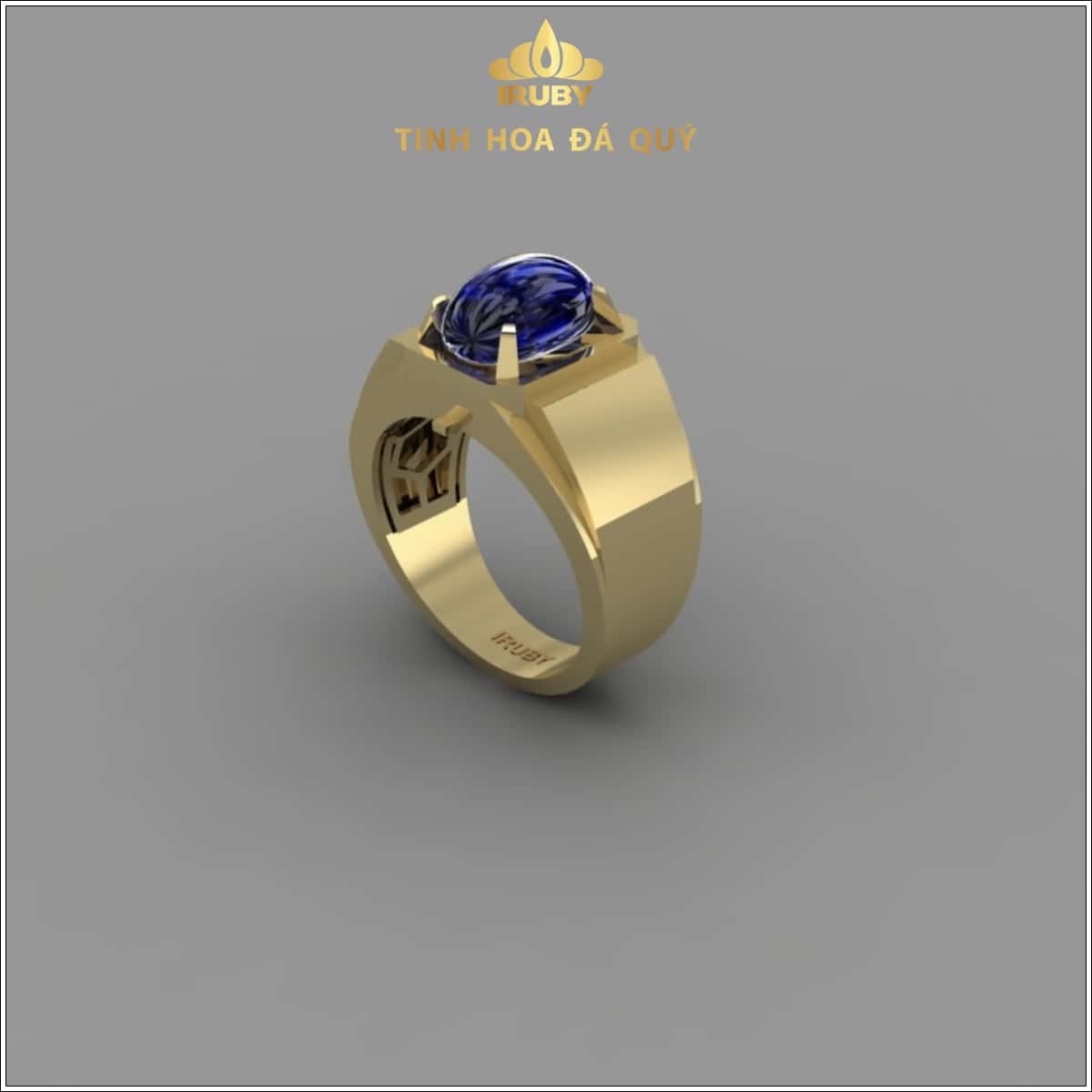 Mẫu nhẫn nam Sapphire xanh – IRSP 2311127