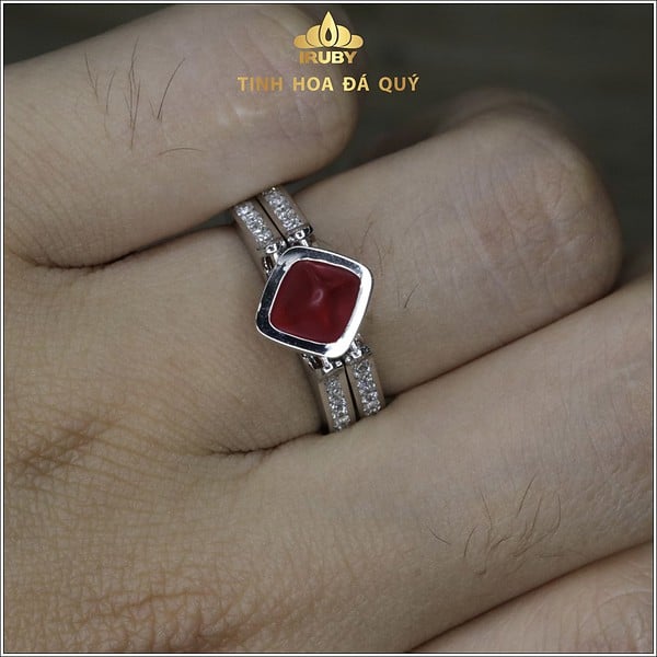 Nhẫn nam tinh thể Spinel tự nhiên 100% - IRSI 2311686 hình ảnh 3