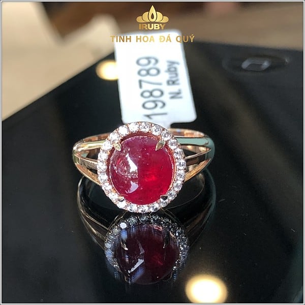 Nhẫn nữ Ruby cabochon huyết kính - IRRC 2311563 hình ảnh 1