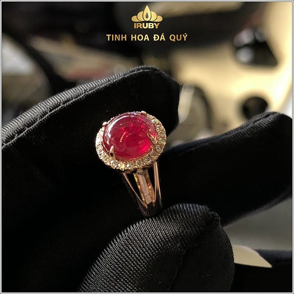 Nhẫn nữ Ruby cabochon huyết kính - IRRC 2311563 hình ảnh 3