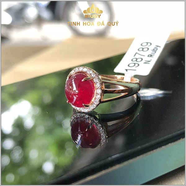 Nhẫn nữ Ruby cabochon huyết kính - IRRC 2311563 hình ảnh 4