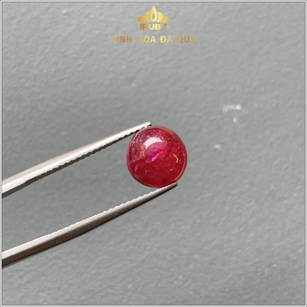 Viên Ruby cabochon đỏ huyết Lục Yên 3,91ct - IRRC158 2311391 hình ảnh 1