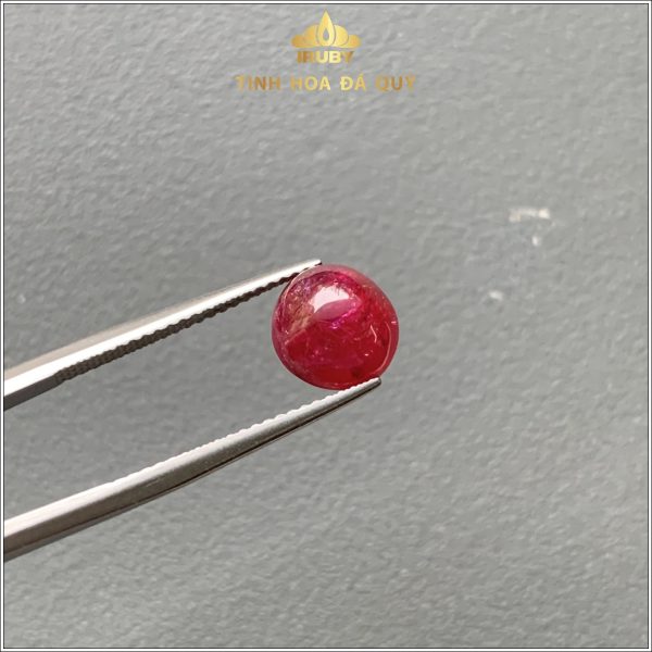 Viên Ruby cabochon đỏ huyết Lục Yên 3,91ct - IRRC158 2311391 hình ảnh 4