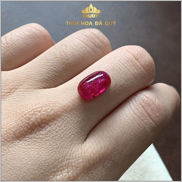 Viên Ruby cabochon đỏ huyết Lục Yên 7,67ct - IRRC156 2311767 hình ảnh 4