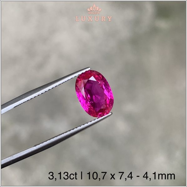 Viên Ruby đỏ đẹp Lục Yên VIP 3,13ct - IRRF159 2311313 hình ảnh 2