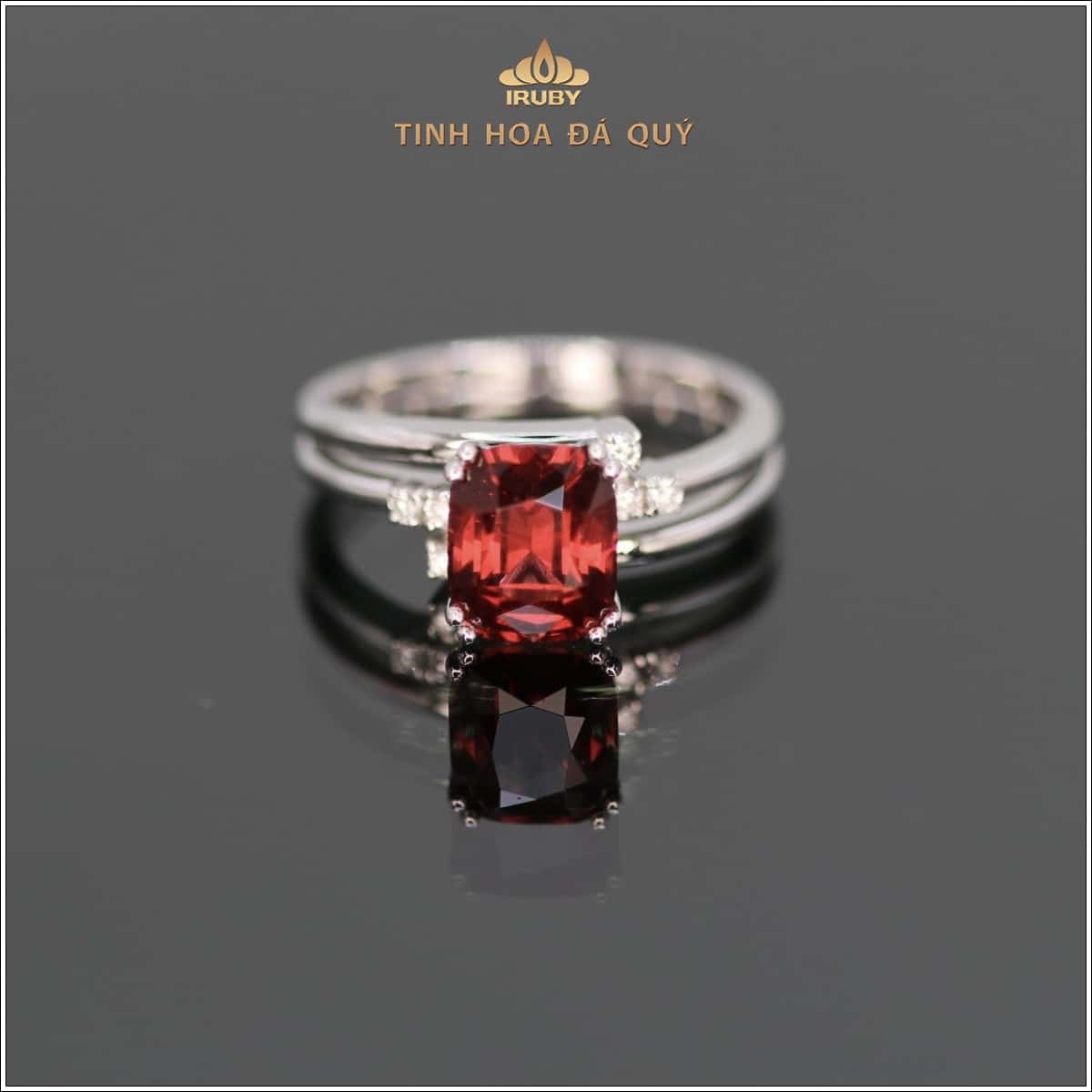 Nhẫn nữ Garnet đỏ hồng lựu - IRGN 233262 hình ảnh thực thiết kế sau khi hoàn chỉnh 