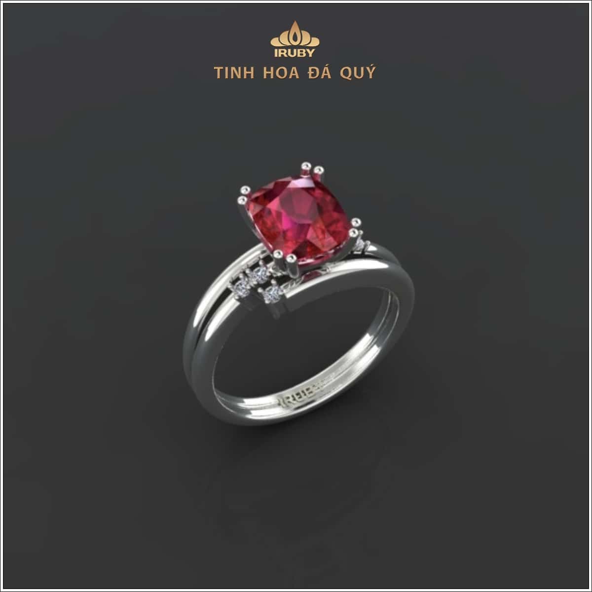 Nhẫn nữ Garnet đỏ hồng lựu - IRGN 233262 hình ảnh 6