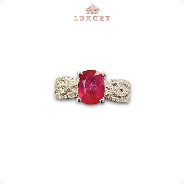 Nhẫn nữ Ruby facet đỏ huyết tự nhiên 100% - IRRB 2312242 hình ảnh