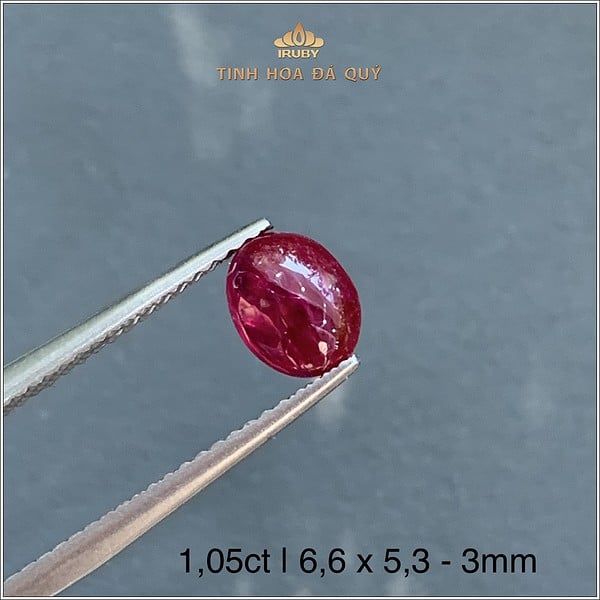 Viên Ruby cabochon đỏ huyết Lục Yên 1,05ct - IRRC187 2312105 hình ảnh 3