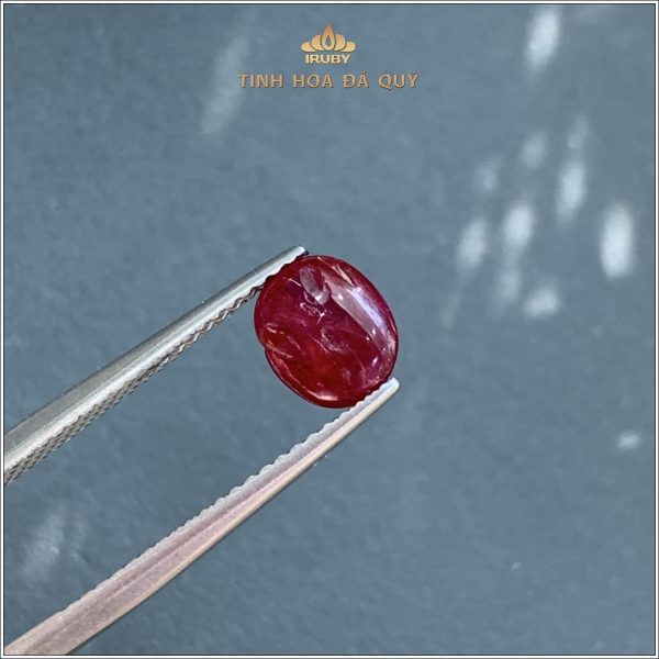 Viên Ruby cabochon đỏ huyết Lục Yên 1,48ct - IRRC186 2312148 hình ảnh 5