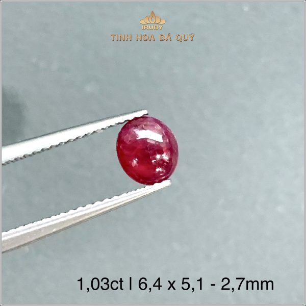 Viên Ruby cabochon huyết kính Lục Yên 1,03ct - IRRC199 2312103 hình ảnh 3