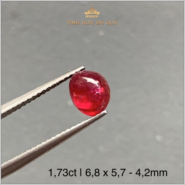 Viên Ruby cabochon huyết kính Lục Yên 1,73ct - IRRC193 2312173 hình ảnh 3