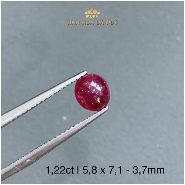 Viên Ruby cabochon huyết kính lục yên 1,22ct - IRRC189 2312122 hình ảnh 4