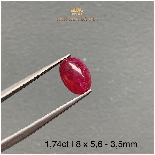 Viên Ruby cabochon huyết kính lục yên 1,74ct - IRRC192 2312174 hình ảnh 3