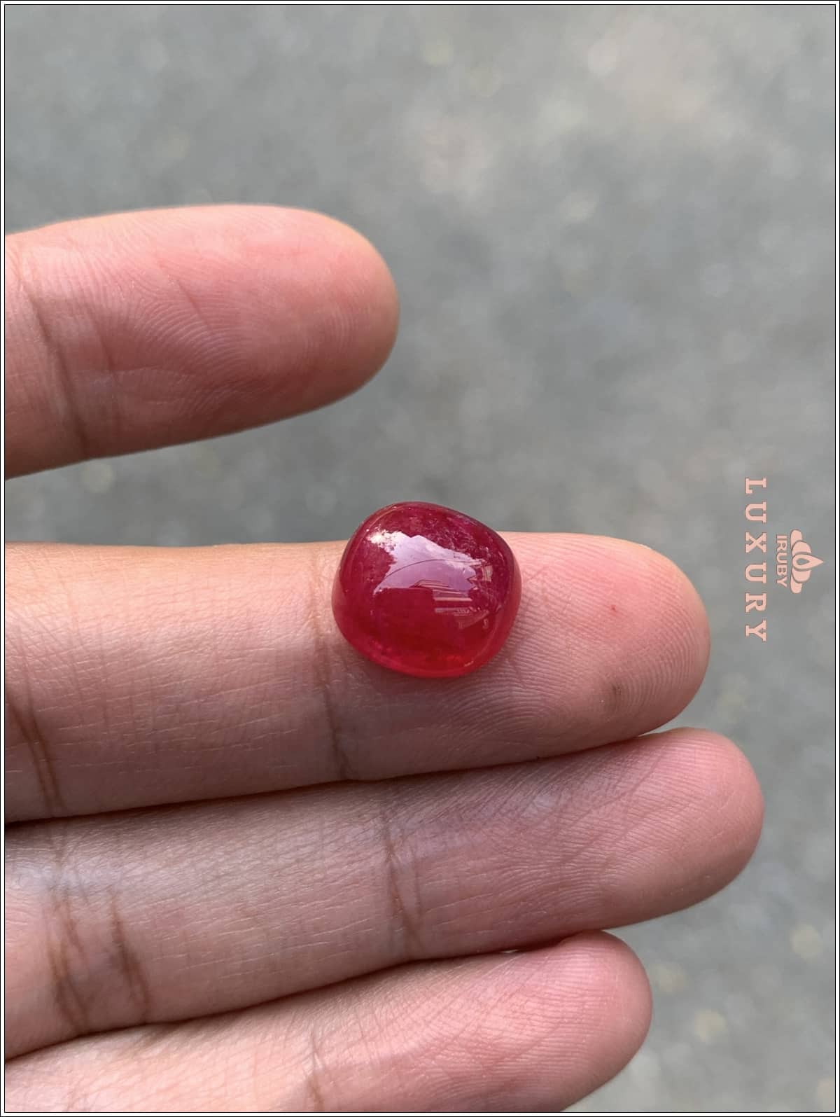 Viên Ruby cabochon màu đỏ huyết Lục Yên 10,6ct – IRRC181 2312106