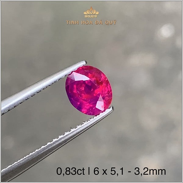 Viên Ruby facet đỏ có cháo đẹp 0,83ct - IRRF178 2312083 hình ảnh 2