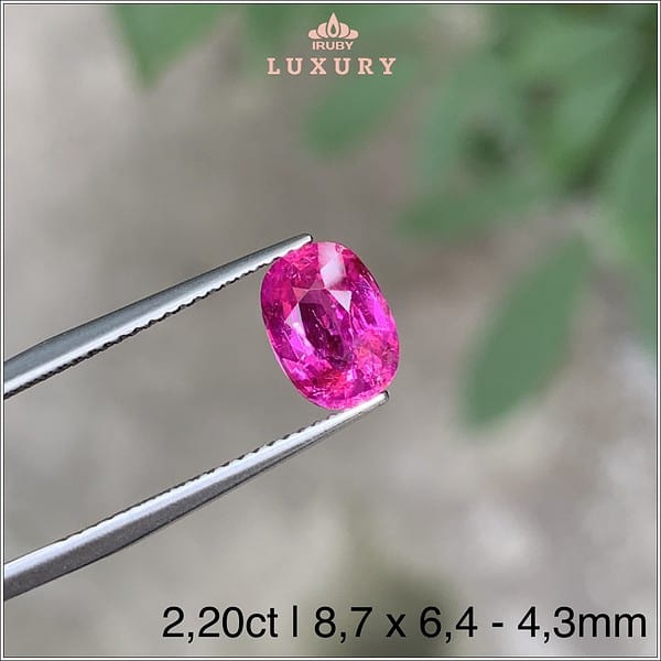 Viên Ruby facet đỏ hồng Lục Yên 2,20ct Luxury - IRRF182 2312220 hình ảnh 1