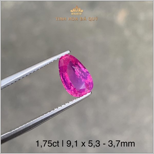 Viên Ruby facet đỏ hồng có sắc cháo đồng đẹp 1,75ct - IRRF177 2312175 hình ảnh 2