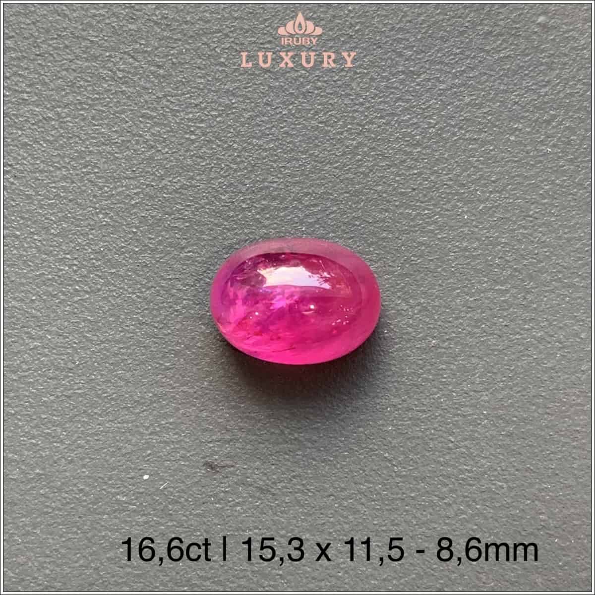 Viên Ruby hồng ngọc chất kính trong 16,6ct - IRRC180 2312166 viên đá chủ của thiết kế mẫu nhẫn Doanh Nhân