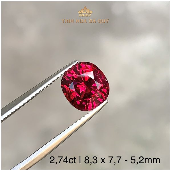 Đá Garnet màu đỏ hồng tự nhiên 100% 2,74ct - IRGN103 2401274 hình ảnh 2