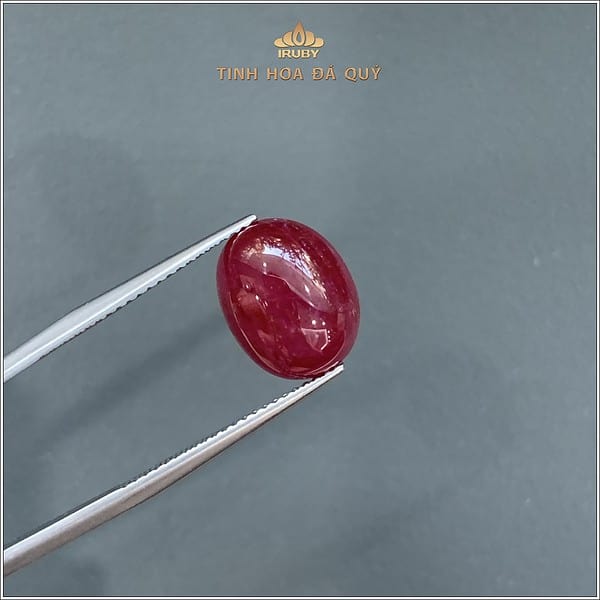 Đá Ruby cabochon màu đỏ tự nhiên 100% 7,26ct - IRRC204 2401726 hình ảnh 1