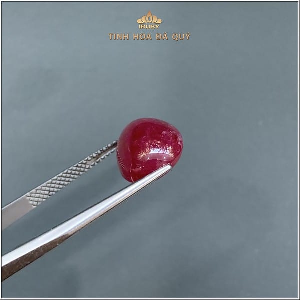 Đá Ruby cabochon màu đỏ tự nhiên 100% 7,26ct - IRRC204 2401726 hình ảnh 3