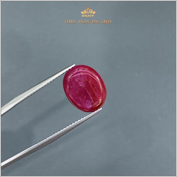 Đá Ruby cabochon màu đỏ tự nhiên 100% 7,26ct - IRRC204 2401726 hình ảnh 4