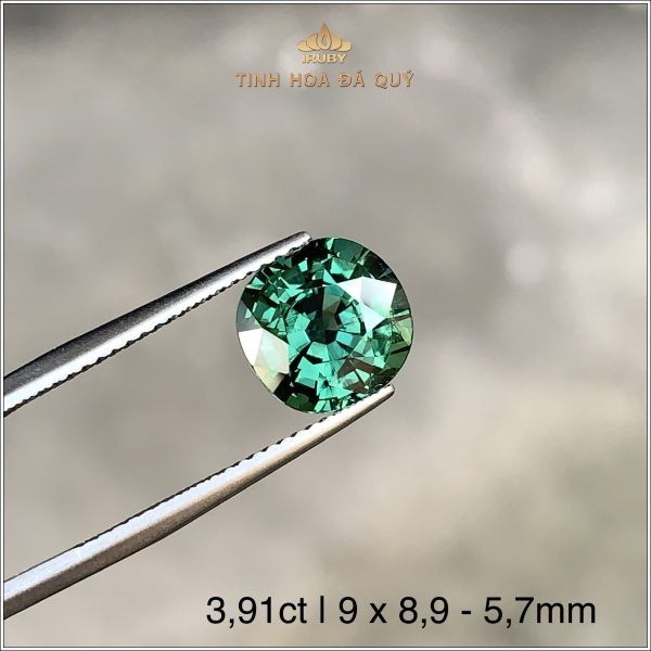 Đá Sapphire xanh lục tự nhiên 100% 3,91ct - IRSP159 2401391 hình ảnh 2