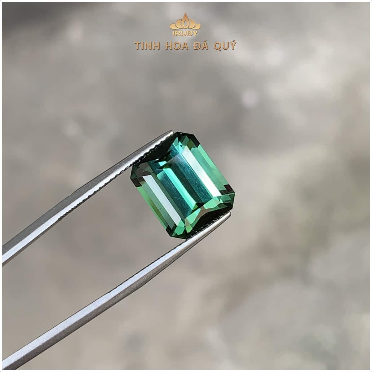 Đá Tourmaline cắt giác emerald tự nhiên 100% 7,84ct – IRTM37 2401784