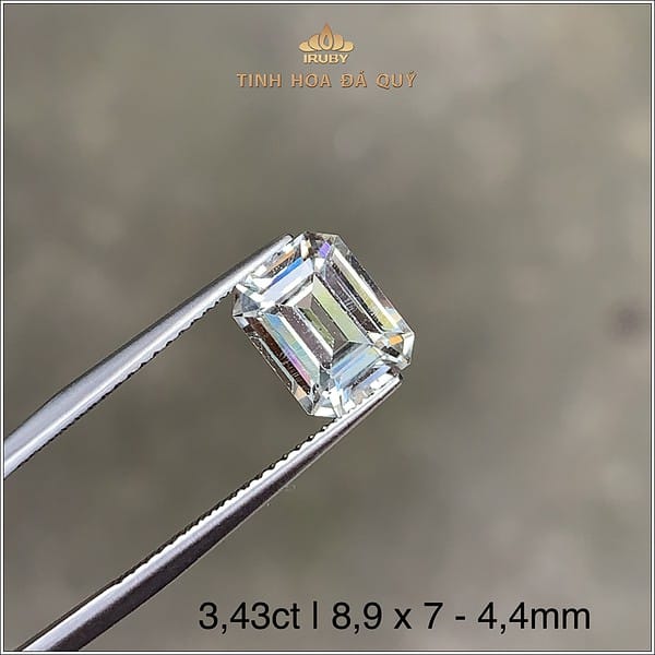 Đá Zircon trắng tinh khiết 3,43ct - IRZC22 2401343 hình ảnh 2