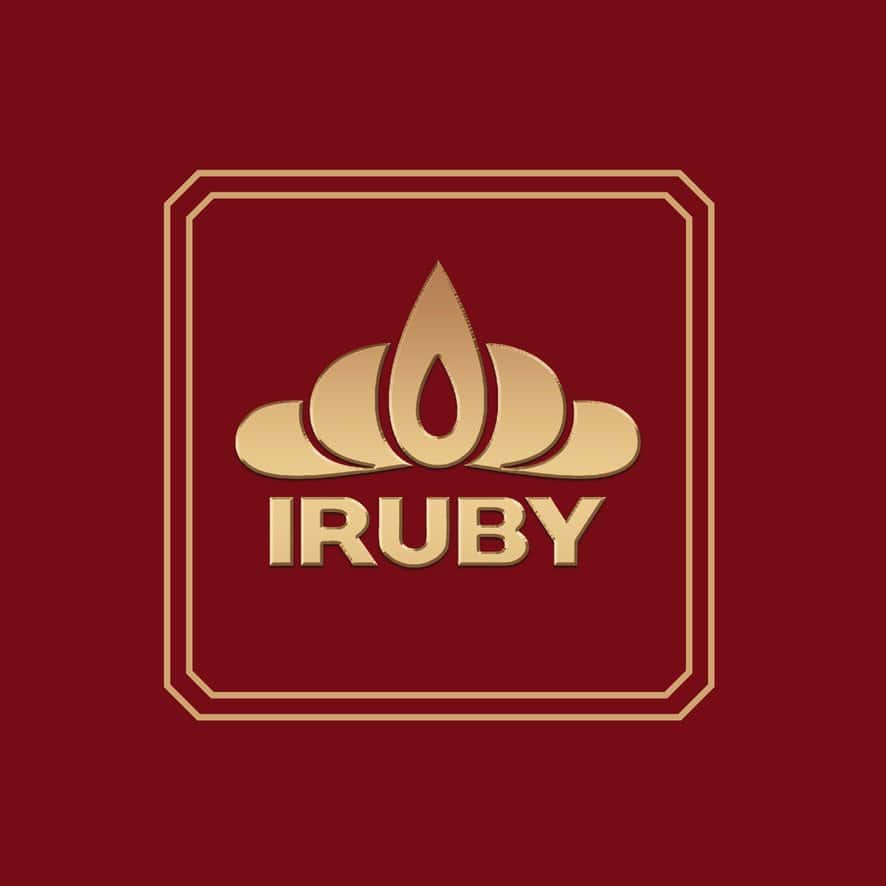 Logo IRUBY được kết hợp từ biểu tượng hoa sen quốc hoa của Việt Nam và biểu tượng của đá Ruby