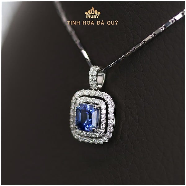 Mặt dây Sapphire xanh lam kết Kim Cương - IRBS 2401173 hình ảnh 2