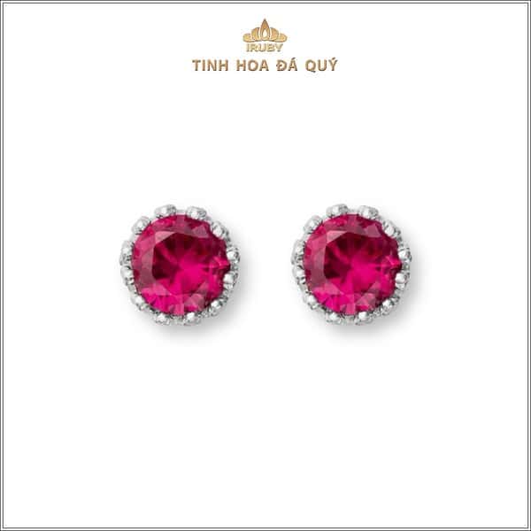 Mẫu đôi hoa tai Ruby Crown - IRRF 240114 hình ảnh