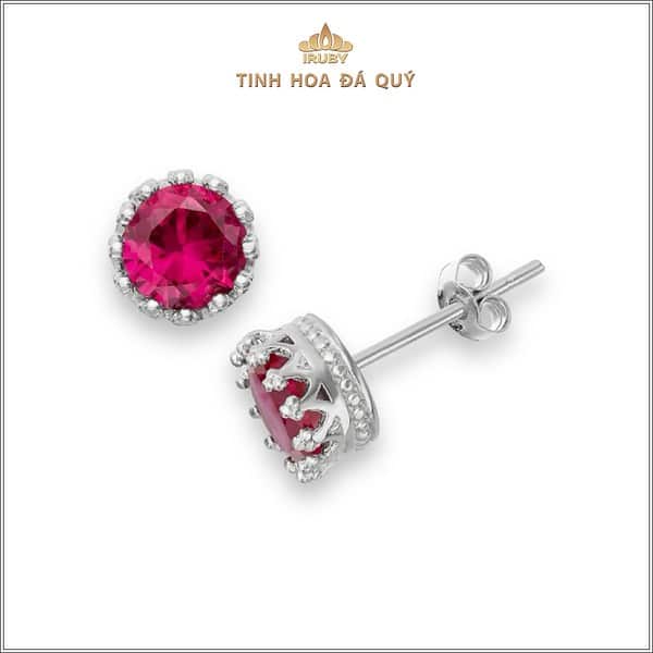 Mẫu đôi hoa tai Ruby Crown - IRRF 240114 hình ảnh 2