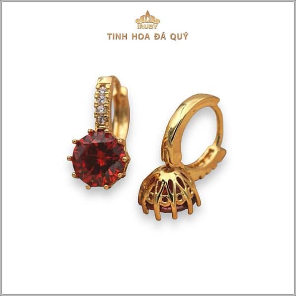 Mẫu hoa tai Garnet Sparkle - IRGN 240115 hình ảnh 2