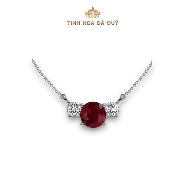 Mẫu mặt dây Ruby 3 stone - IRRF 240116 hình ảnh