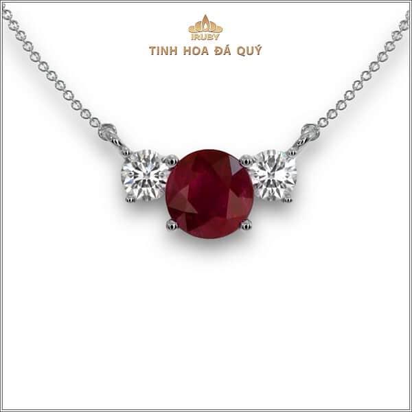 Mẫu mặt dây Ruby 3 stone - IRRF 240116 hình ảnh 3