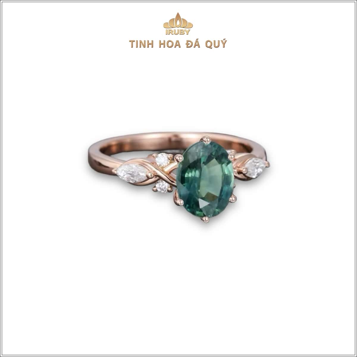 Mẫu nhẫn Sapphire xanh lục – IRGS 240103