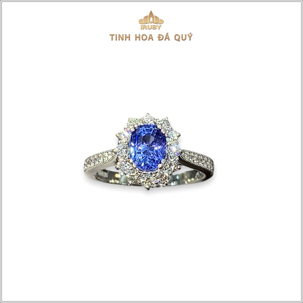 Nhẫn nữ Sapphire xanh lam kết Kim Cương - IRBS132 2310140