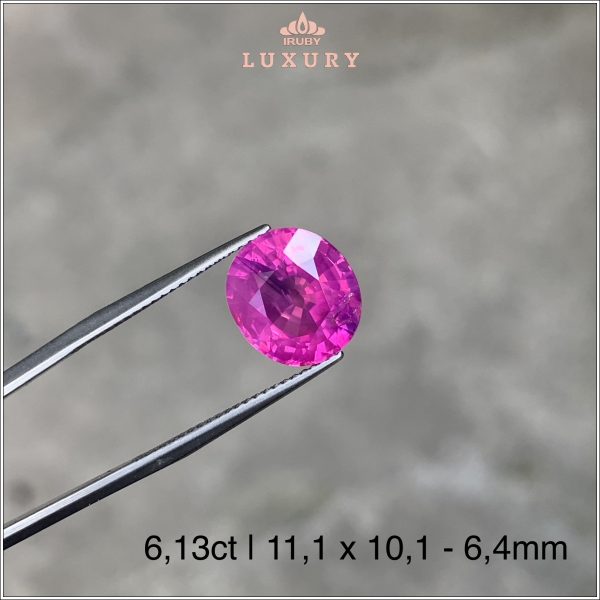 Viên Ruby facet đỏ hồng 6,13ct - IRRF200 2401613 hình ảnh 2