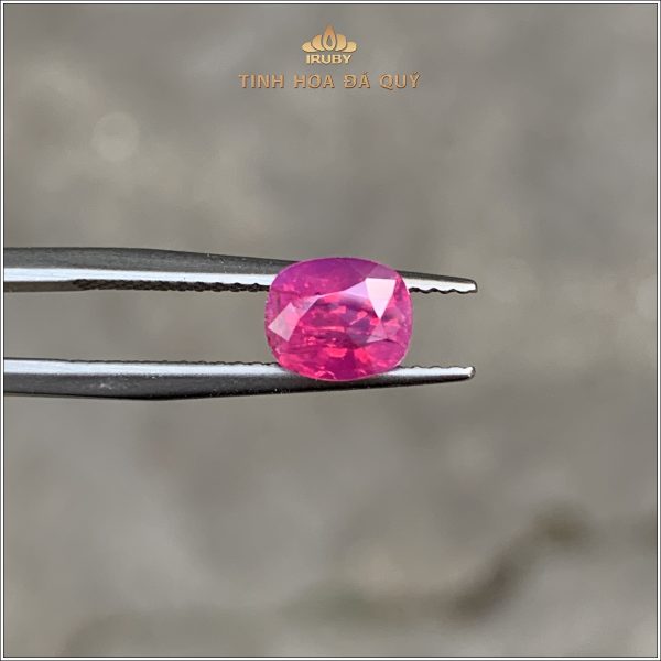 Viên Ruby facet đỏ hồng ánh cháo đồng 1,22ct - IRRF203 2401122 hình ảnh 1