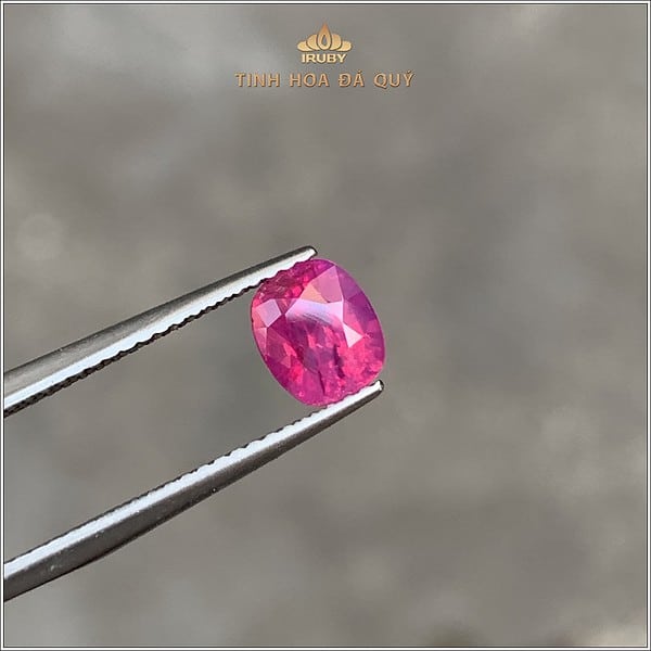 Viên Ruby facet đỏ hồng ánh cháo đồng 1,22ct - IRRF203 2401122 hình ảnh 2