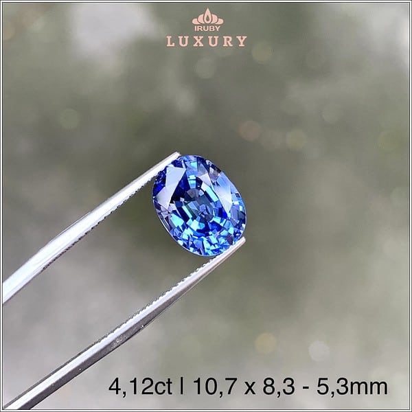 Viên Sapphire xanh lam tự nhiên 4,12ct - IRBS155 2401412 hình ảnh 2