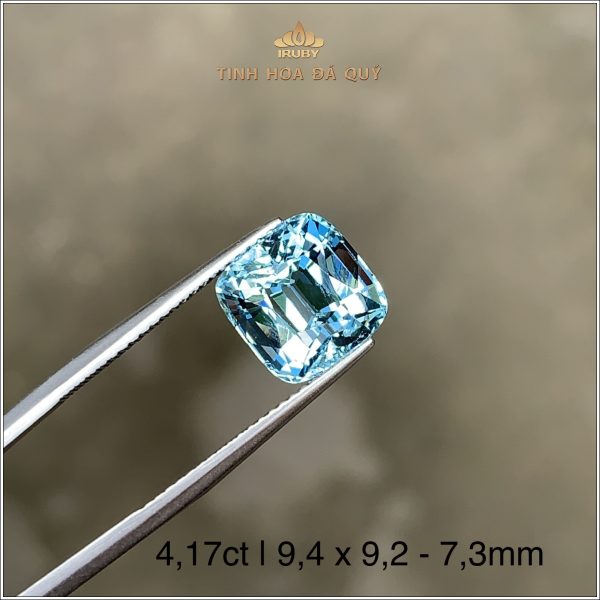 Đá Aquamarine xanh biển tự nhiên 100% 4,17ct - IRAQ14 2402417 hình ảnh 2