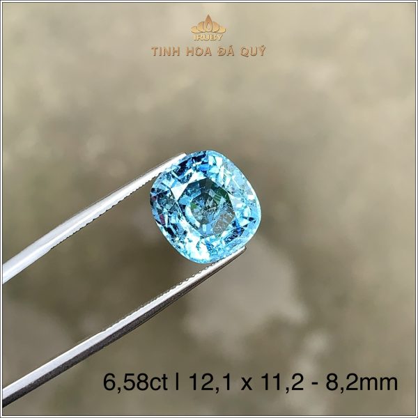 Đá Aquamarine xanh biển tự nhiên 100% 6,58ct - IRAQ15 2402658 hình ảnh 2