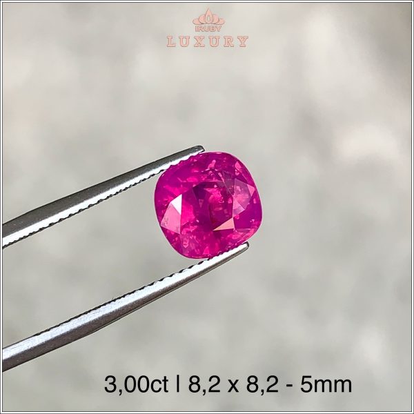 Đá Ruby facet Lục Yên 3,00ct - IRRF207 2402300 hình ảnh 2