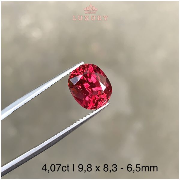 Đá Spinel màu đỏ Lục Yên 4,07ct - IRSI82 2402407 hình ảnh 2