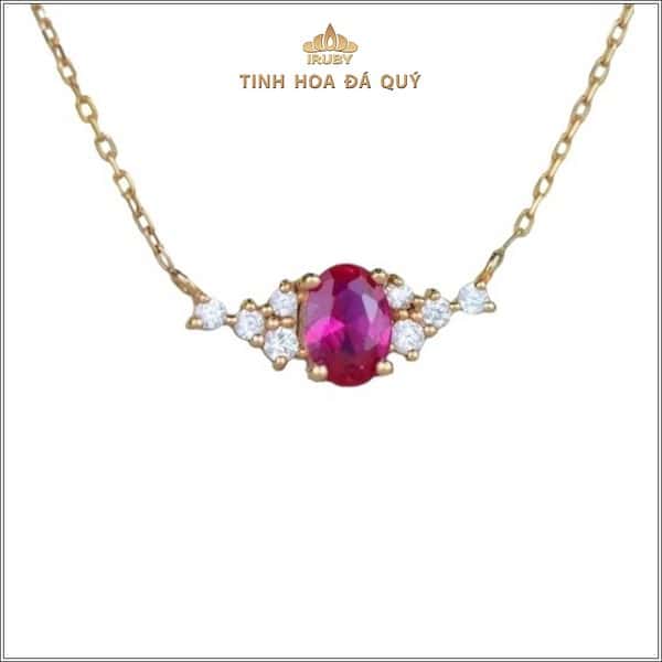 Mẫu dây chuyền Ruby kết Kim cương - IRRF 240231 hình ảnh