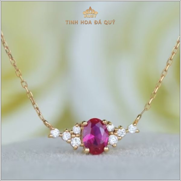 Mẫu dây chuyền Ruby kết Kim cương - IRRF 240231 hình ảnh 5